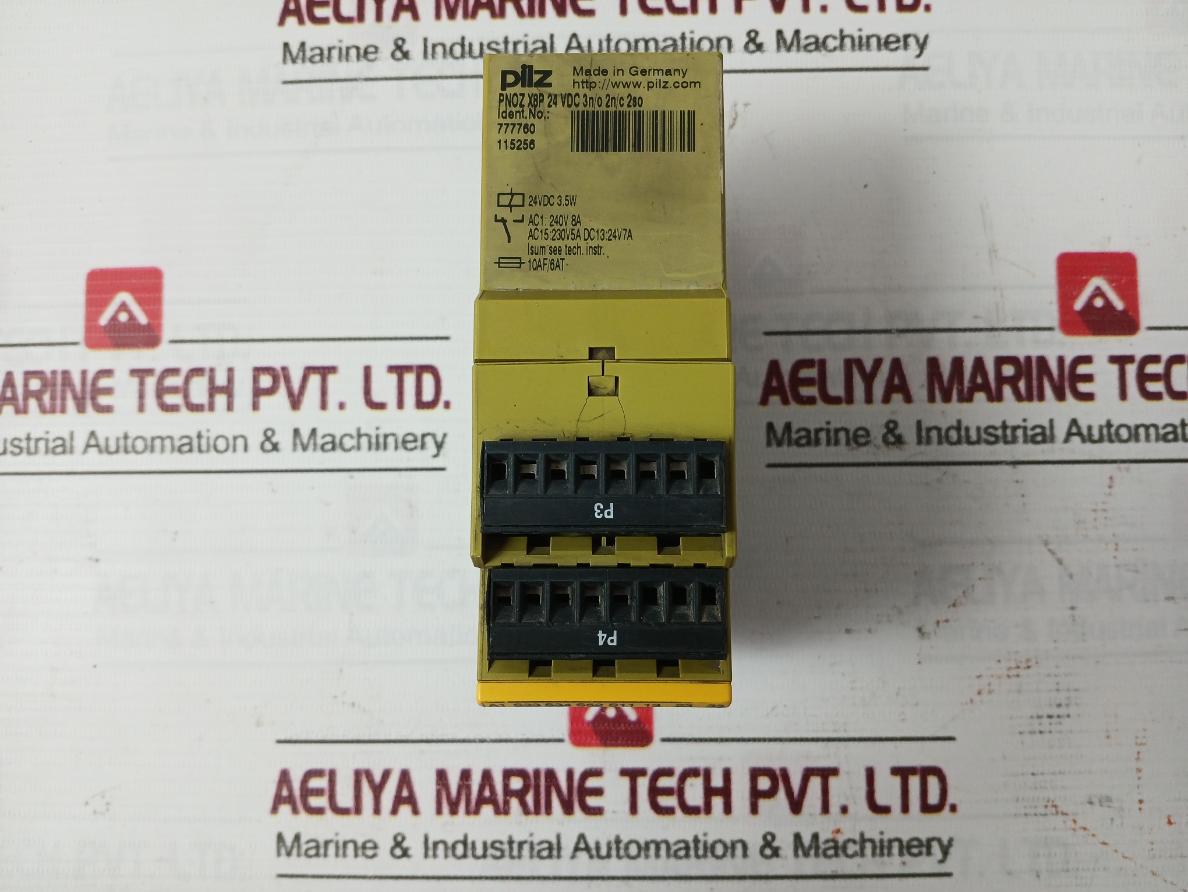 Pilz Pnoz X8P 24 Vdc 3N/O 2N/C 2So Safety Relay 24Vdc 3.5W 19818
