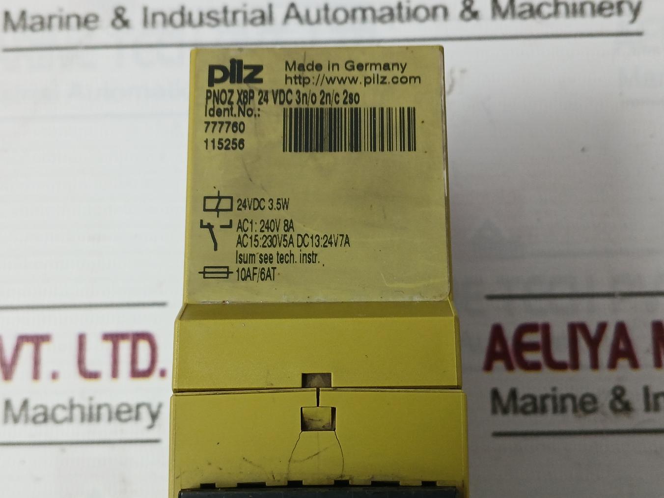 Pilz Pnoz X8P 24 Vdc 3N/O 2N/C 2So Safety Relay 24Vdc 3.5W 19818