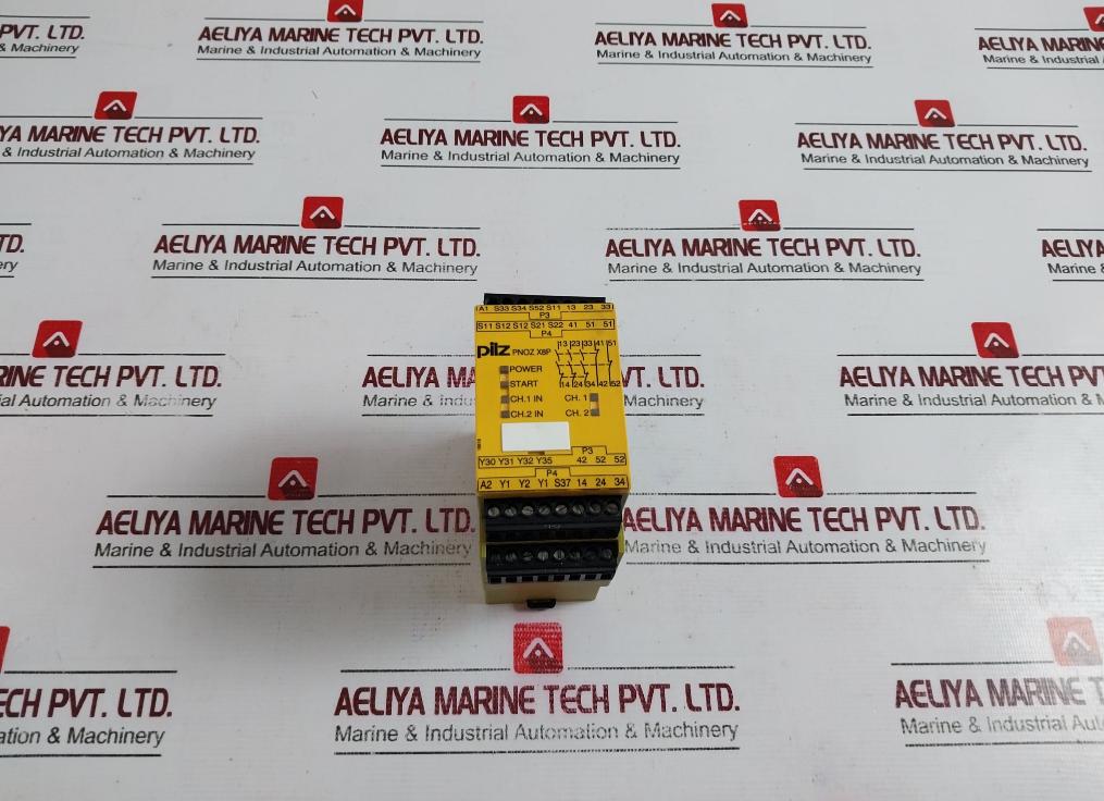 Pilz Pnoz X8p Safety Relay 24vdc 3n/o 2n/c 2so 230v Ac 5a