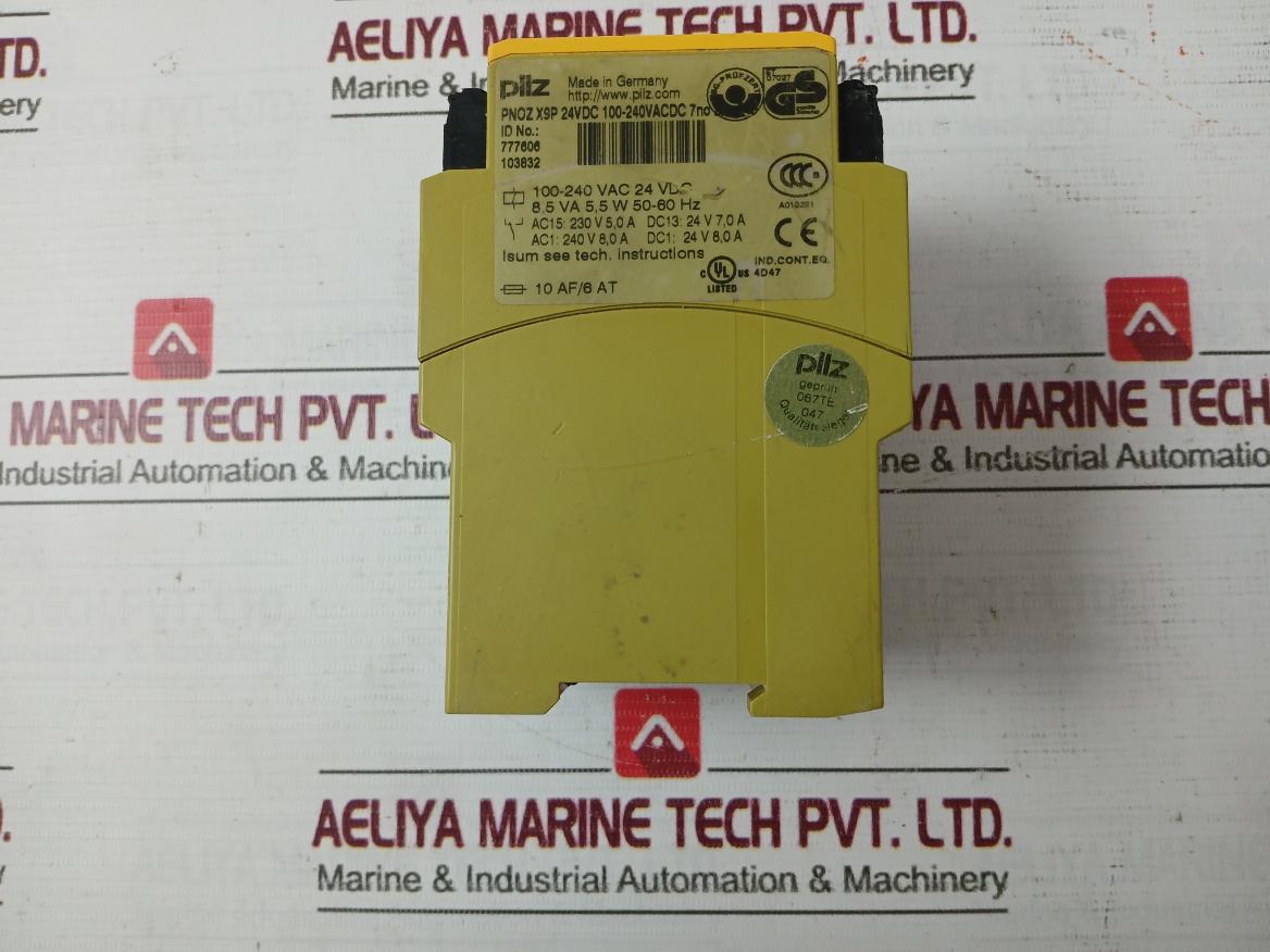Pilz Pnoz X9P 24Vdc 100-240Vacdc 7No Safety Relay 8,5Va 5,5W 50-60Hz 230V 5,0A
