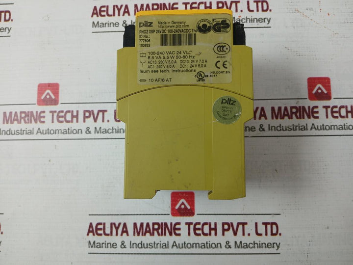 Pilz Pnoz X9P 24Vdc 100-240Vacdc 7No Safety Relay 8,5Va 5,5W 50-60Hz 230V 5,0A