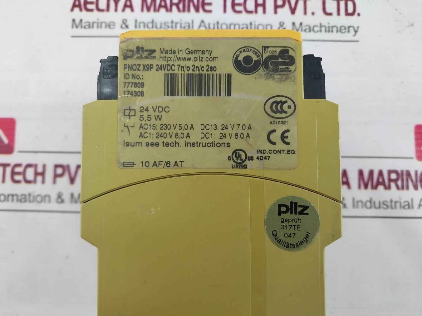 Pilz Pnoz X9P 24Vdc 7N/O 2N/C 2So Safety Relay 24Vdc 5.5W