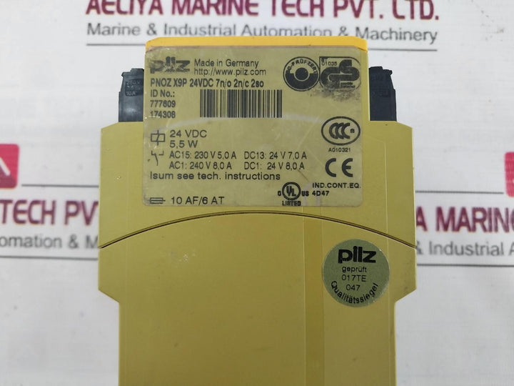 Pilz Pnoz X9P 24Vdc 7N/O 2N/C 2So Safety Relay 24Vdc