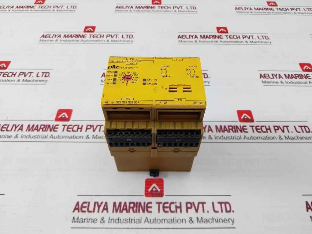 Pilz Pnoz Xv2.1P Safety Relay 0-300S 24-240 Vac/Dc A010321
