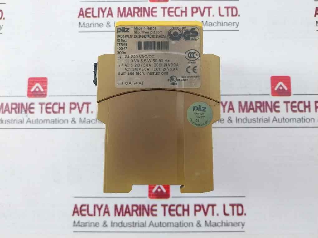 Pilz Pnoz Xv2.1P Safety Relay 0-300S 24-240 Vac/Dc A010321