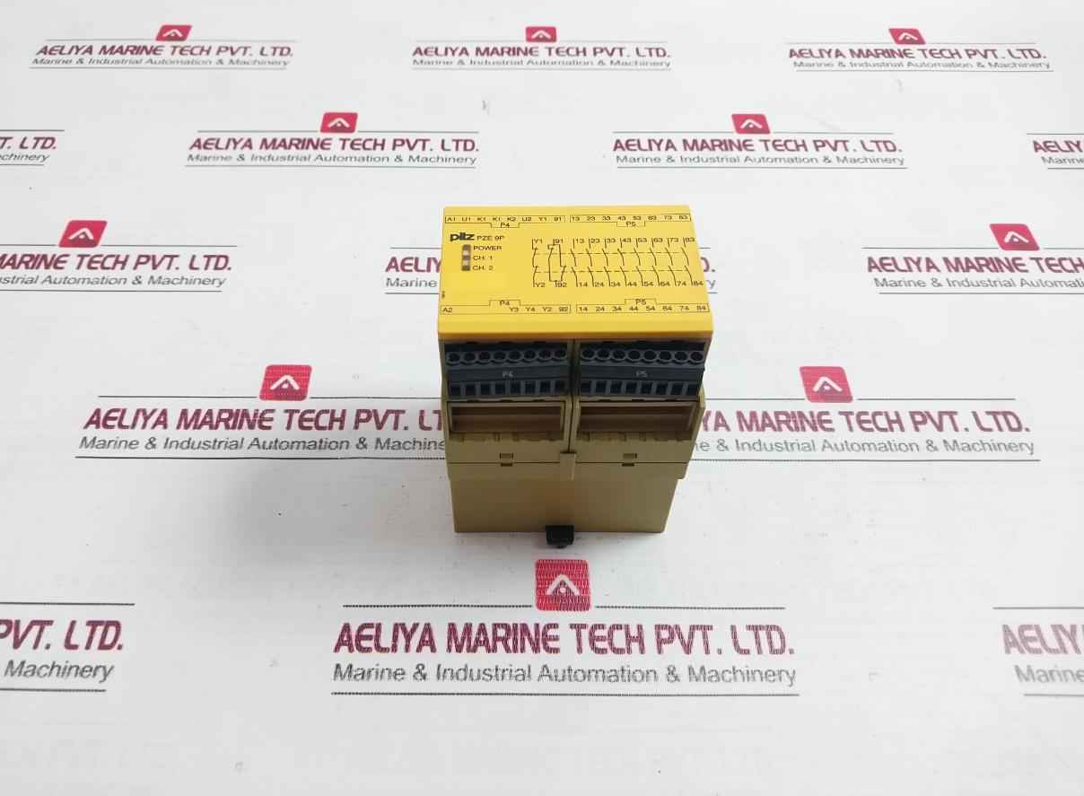 Pilz Pze 9P 24Vacdc 8N/O 1N/C Safety Relay 24Vac/Dc 3Va/3W 50-60Hz
