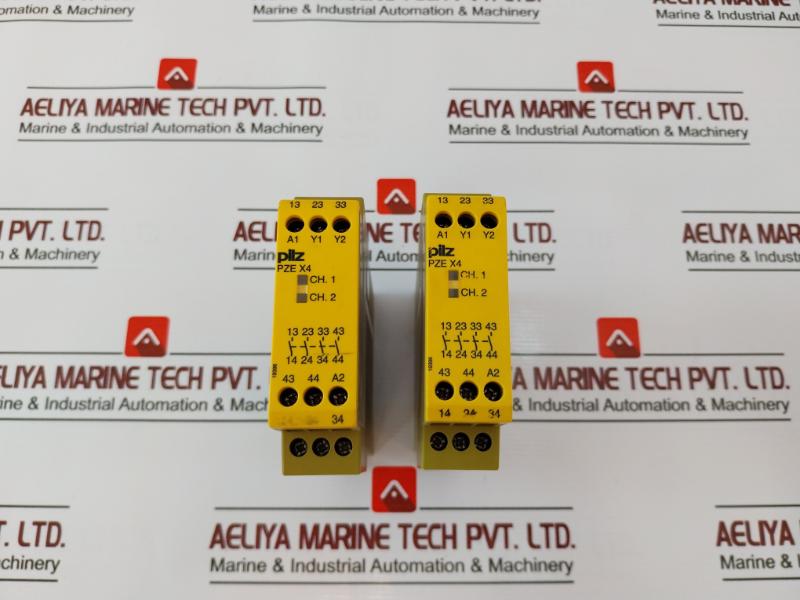 Pilz Pze X4 24Vdc 4N/O Safety Relay Module Id No. 774585, 24 Vdc, A010321