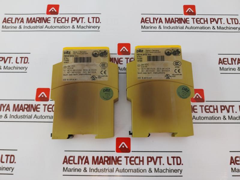 Pilz Pze X4 24Vdc 4N/O Safety Relay Module Id No. 774585, 24 Vdc, A010321