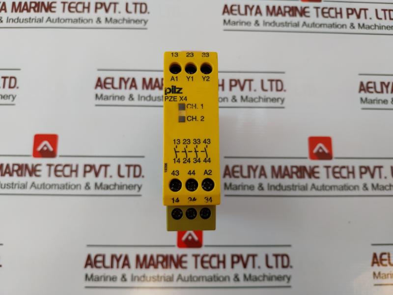Pilz Pze X4 24Vdc 4N/O Safety Relay Module Id No. 774585, 24 Vdc, A010321