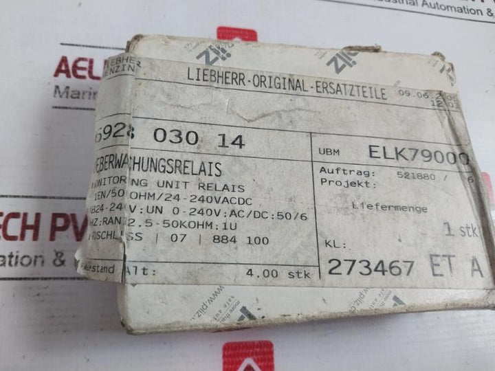 Pilz S1En Monitoring Unit Safety Relay 24-240Vac/Dc 884100128165 50-60Hz A054294