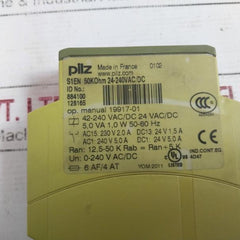 Pilz S1En Monitoring Unit Safety Relay 24-240Vac/Dc 884100128165 50-60Hz A054294