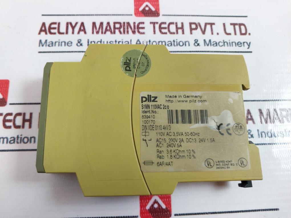 Pilz S1Mn 110Vac 2C/O Electronic Protection Relay