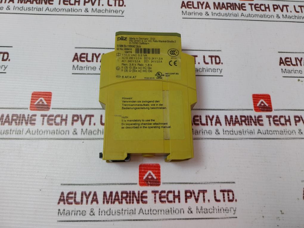 Pilz S1Mn Ex 110Vac 2C/O Thermistor Monitoring Relay