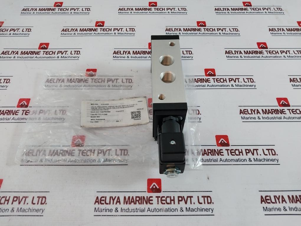 Pimatic 5124-45-2b Pneumatic Valve 24vdc 12bar In-line Venttilli 5/2