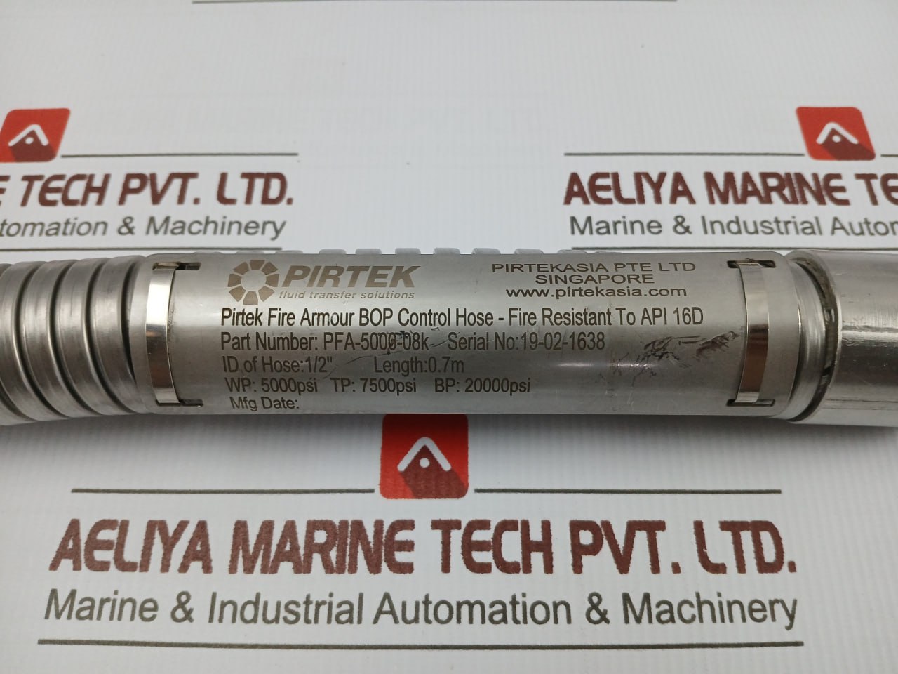 Pirtek Pfa-5000-08K Bop Control Hose 0.7M 5K1/2In-ss316