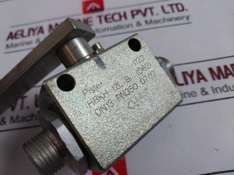 Pister Hbkh 12L B Stroke Limiter Ball Valve 1/2" Hydraulic With Spring