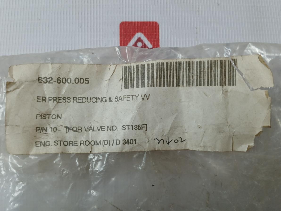 Piston For Er Pressure Reducing & Safety Valve St135F, 10