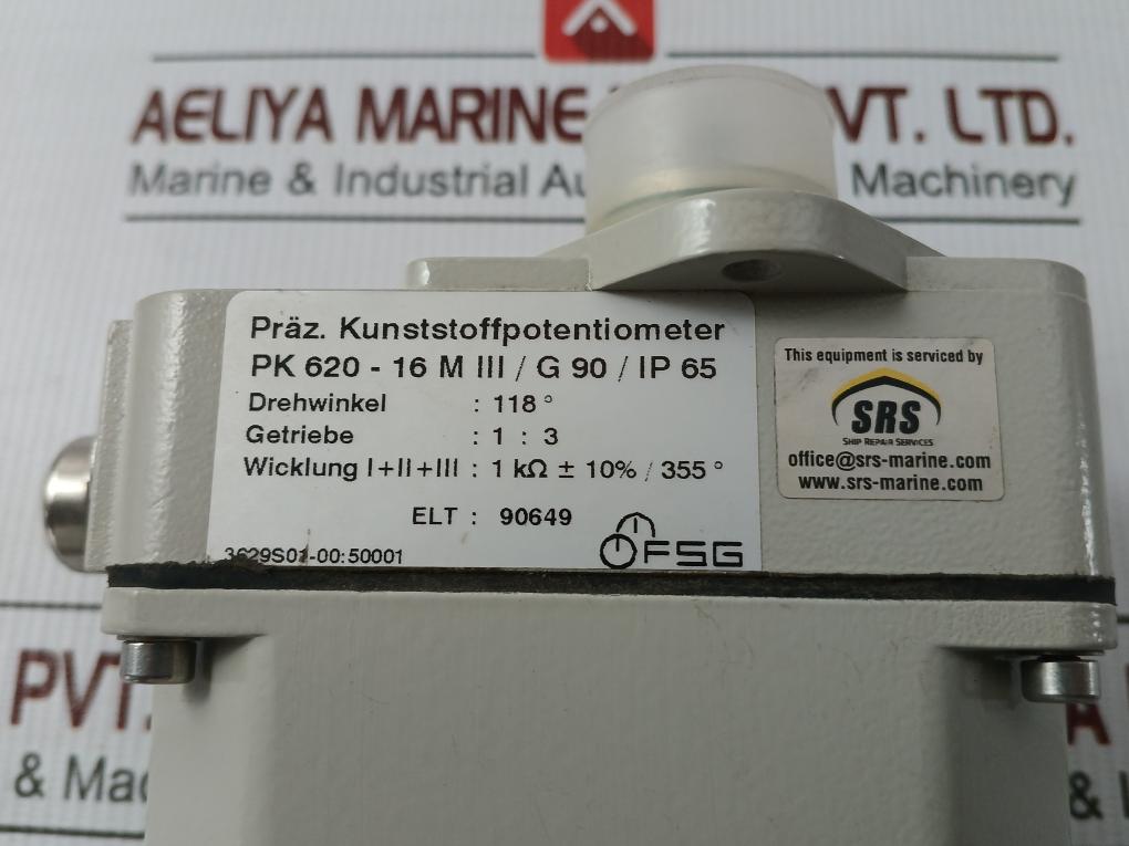 Pk 620-16 M Iii / G90 Ip65 Precision Plastic Potentiometer By Fsg