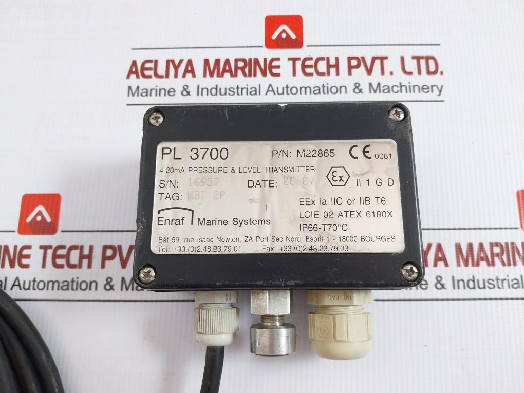 Pl 3700 Pressure & Level Transmitter 1354Mbar Enraf Marine