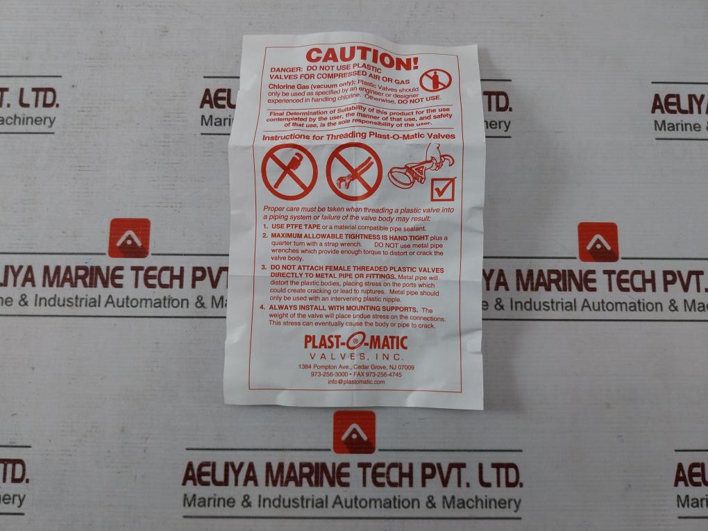 Plast-o-matic Valves Vbm050V-pv Vacuum Breaker 1/2