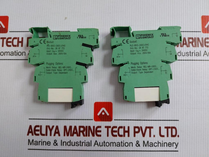 Plc-bsc-24Dc/21Hc Phoenix Contact Relay Base 24 Vdc