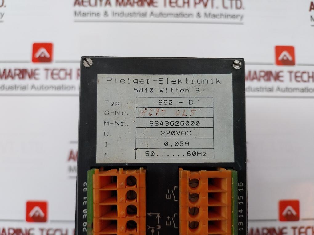 Pleiger-elektronik 362-d Controller 5810 Witten 3 9343626000 220Vac 50-60Hz