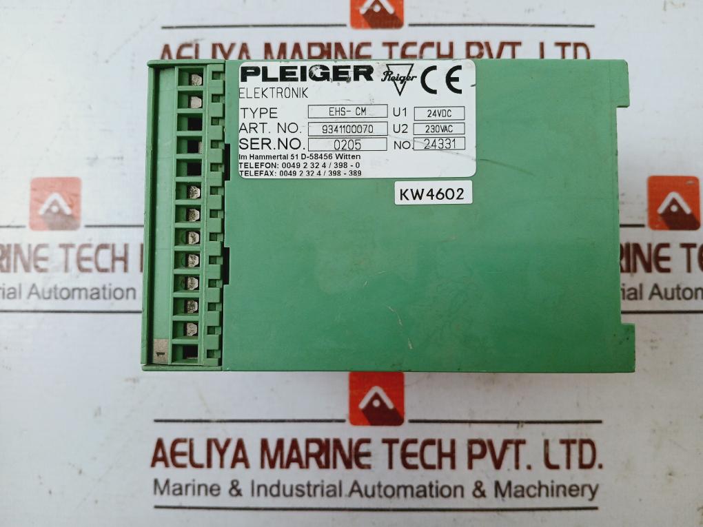 Pleiger Elektronik Ehs-cm Control Module 24Vdc 230Vac 9341100070