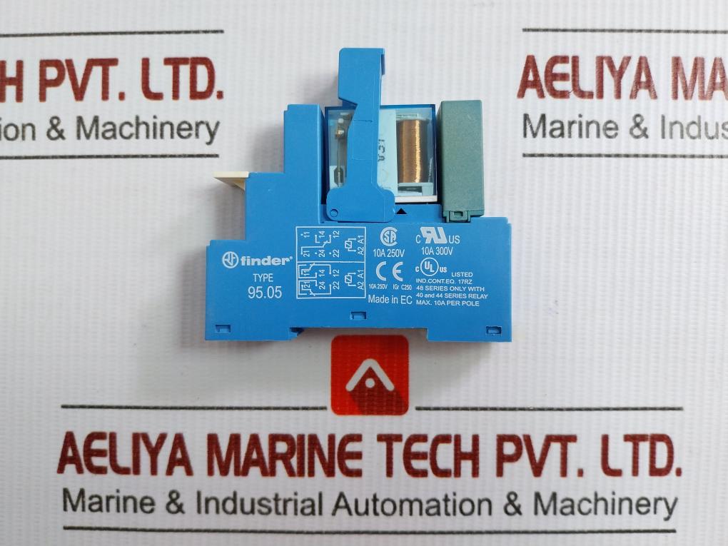 Plug-in Relay With Relay Socket Assembly 95.05 44.62S Finder 24 Vdc