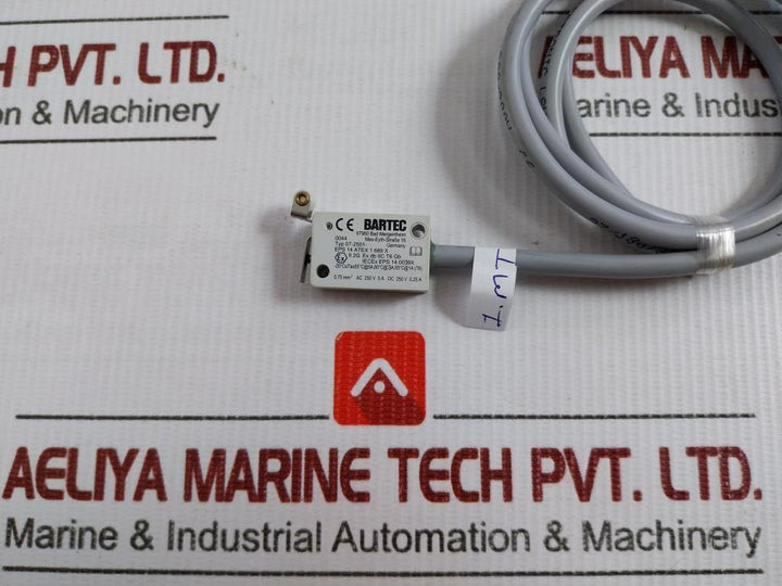 Plunger Limit Switch With Pre-wired Cable 250V 1 Meter Bartec 07-2501