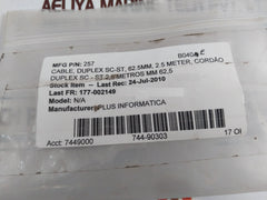 Plus Informatica Metrocable COA-MM-DP Fiber Optic Cable Duplex SC-ST, 2.5 Meter