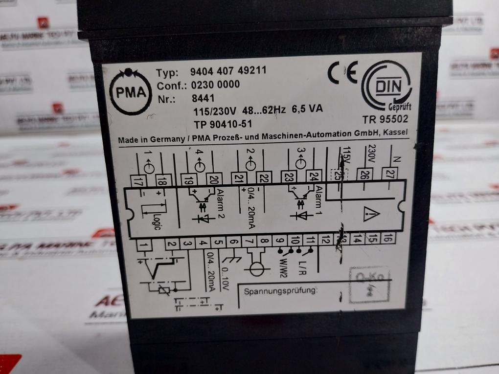 Pma 9404 407 49211 Temperature Controller 115/230v