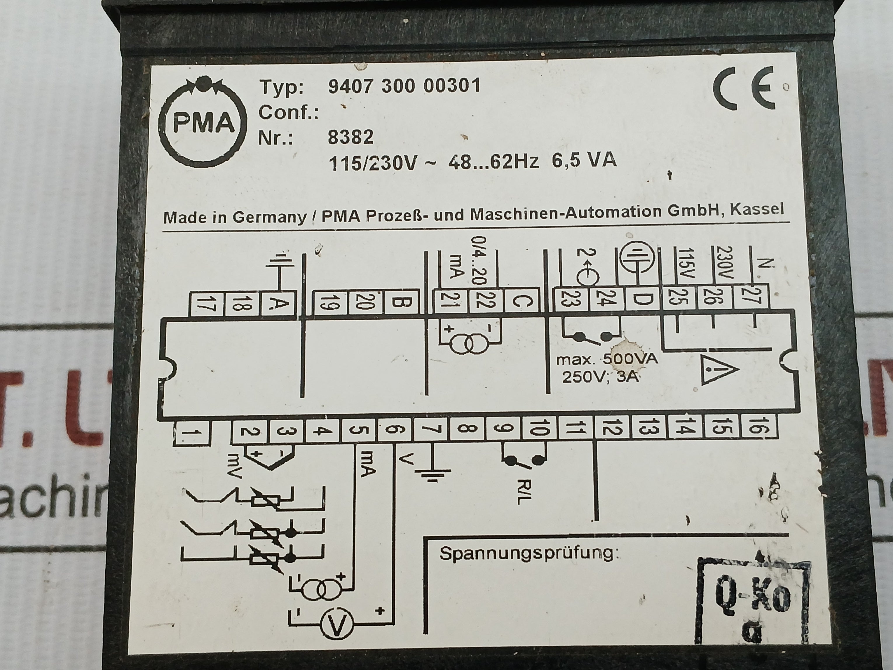 Pma Digital Process Indicator 115/230V,48-62Hz,6.5 Va Digital 280