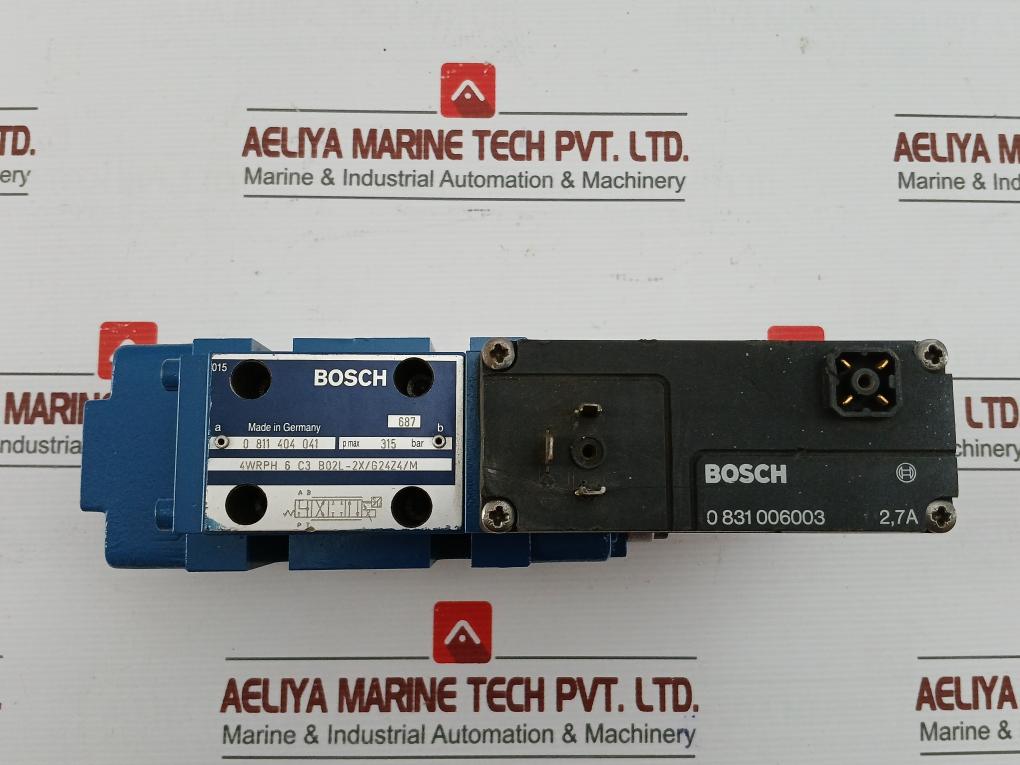 Pmax 315 Bar Direct Operated Proportional Valve By Bosch Part No: 0 831 006003