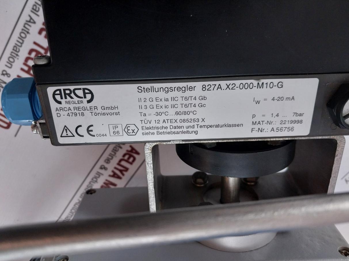Pneumatic Butterfly Valve Actuator Assembly 0-6 Bar Arca-regler 247 410