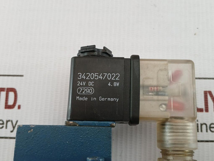 Pneumatic Directional Valve 3722250220 Rexroth 24V Dc 4.8 W