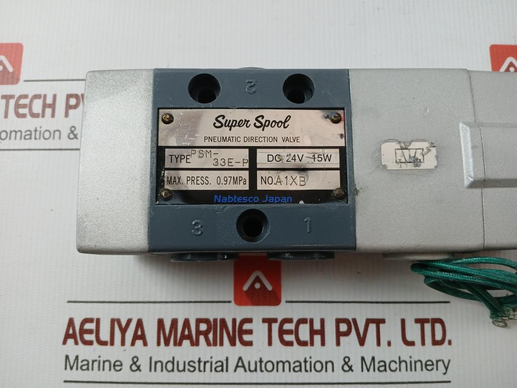 Pneumatic Directional Valve  Psm-33E-p Brand Nabtesco Dc24V 15W