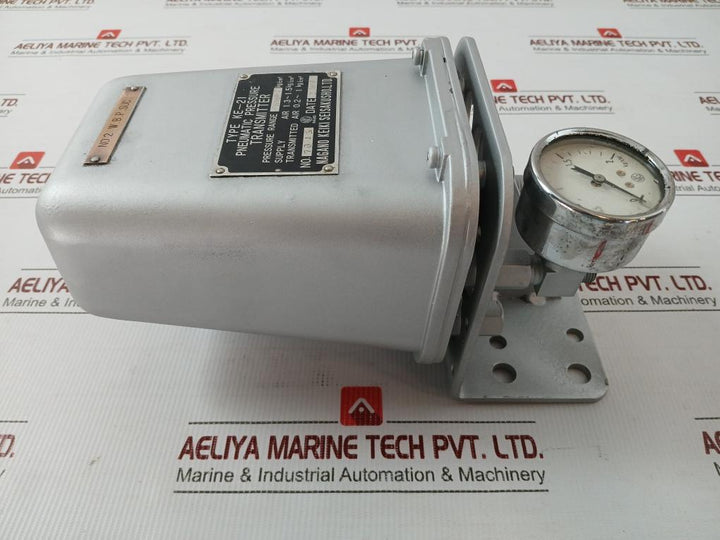 Pneumatic Pressure Transmitter Ke-21 Nagano Keiki 1.3-1.5 Kg/Cm2