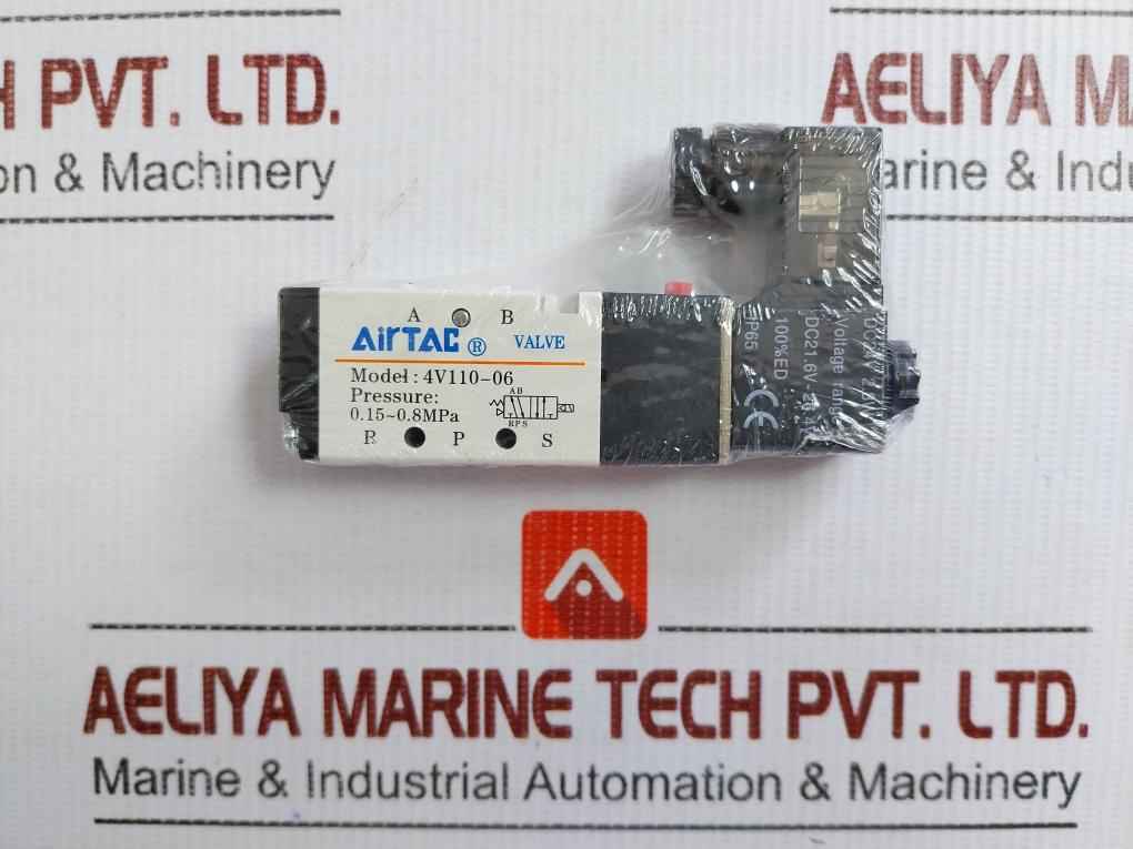 Pneumatic Solenoid Valve 0.15-0.8Mpa Airtac 4V110-06