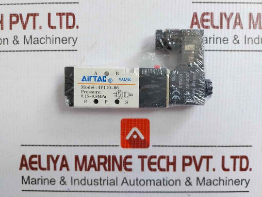 Pneumatic Solenoid Valve 0.15-0.8Mpa Airtac 4V110-06