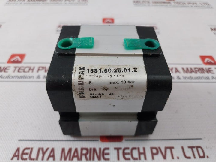 Pneumax 1581.50.25.01.2 Pneumatic Compact Cylinder 10 Bar 25 Mm