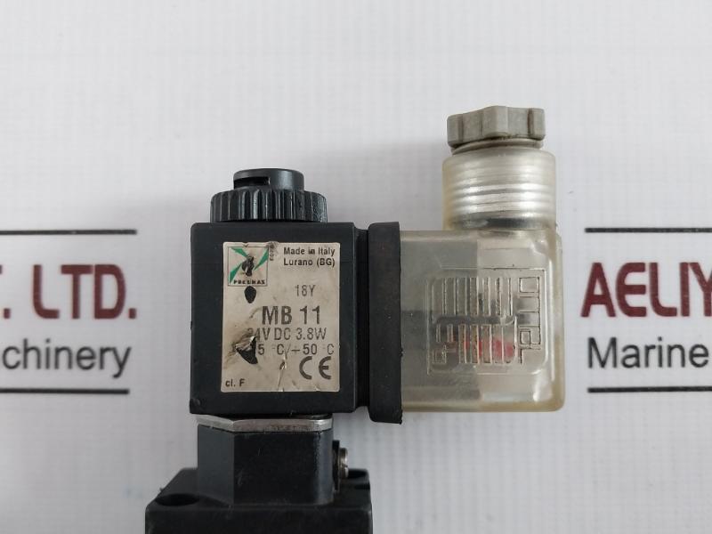 Pneumax 488.52.0.1.M11 Solenoid Valve 2.5-10Bar 24Vdc 3.8W Cl. F, -5 C +50 C