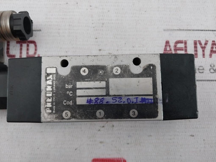 Pneumax 488.52.0.1.M11 Solenoid Valve 24Vdc 3.8W 2.5 – 10 Bar 3.8 W E054