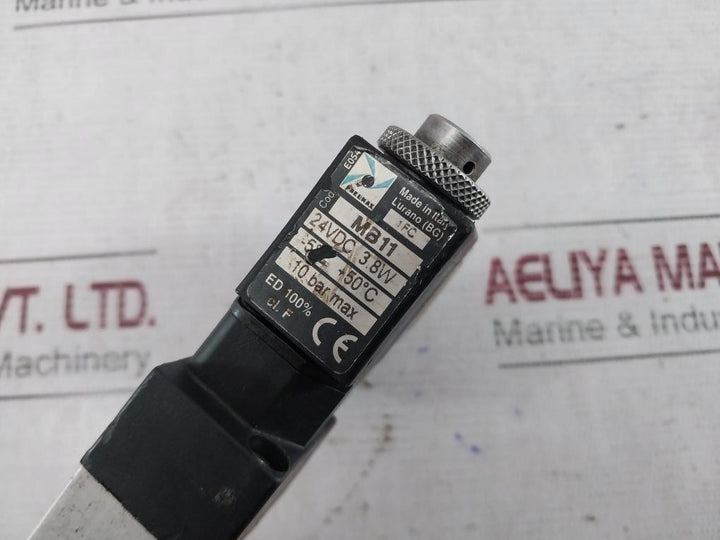 Pneumax 488.52.0.1.M11 Solenoid Valve 24Vdc 3.8W 2.5 – 10 Bar 3.8 W E054