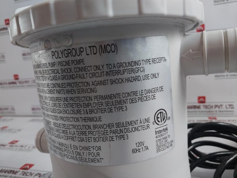 Polygroup Rx600 Above Ground Swimming Pool Filter Pump 120V 7.5-meter 0054891