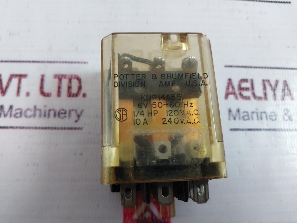 Potter & Brumfield Kup14A55 Relay 6V 50-60 Hz