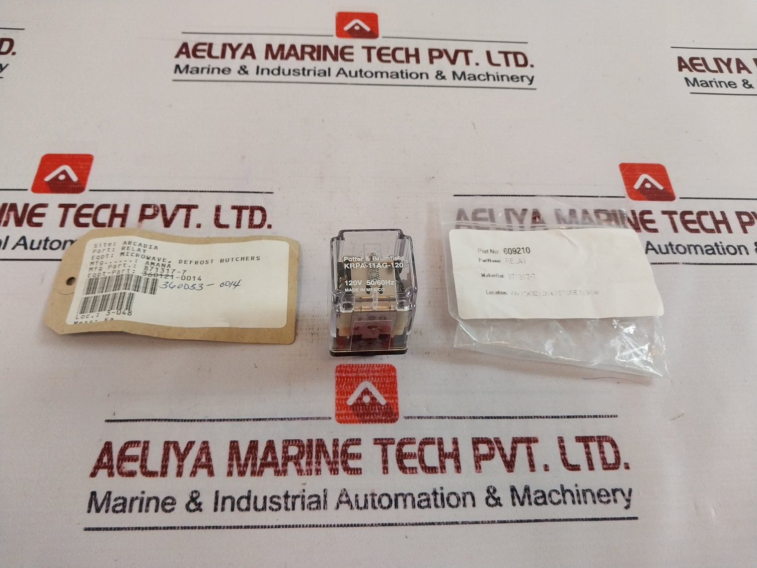 Potter & Brumfield Krpa-11Ag-120 Power Relay 609210, 120V 50/60Hz