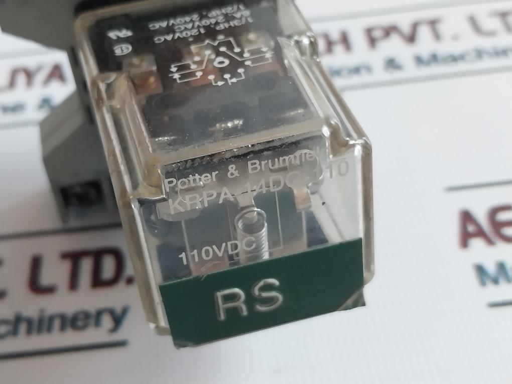Potter & Brumfield Krpa-14Dg-110 Power Relay With 27E892 Base