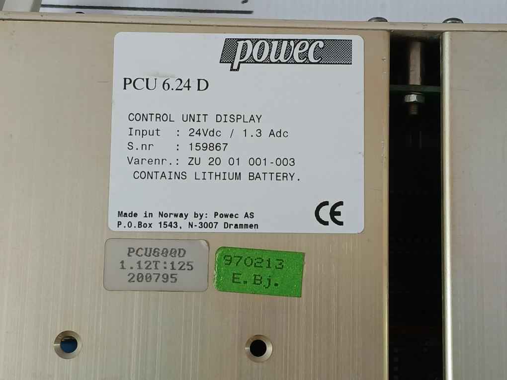 Powec Pcu 6.24 D Control Unit Display 24Vdc/1.3 Adc