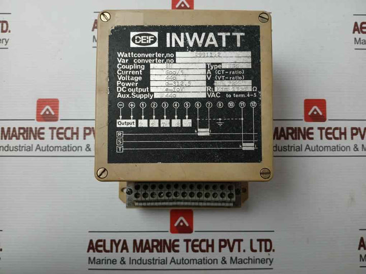 Power - 0-312.5 Kw Ngs Watt Converter Voltage Brand Deif Voltage - 440V