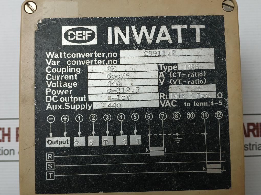 Power - 0-312.5 Kw Ngs Watt Converter Voltage Brand Deif Voltage - 440V